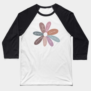 Daisy Flower Inspirational Affirmations Baseball T-Shirt